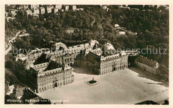 Wuerzburg Residenz Fliegeraufnahme