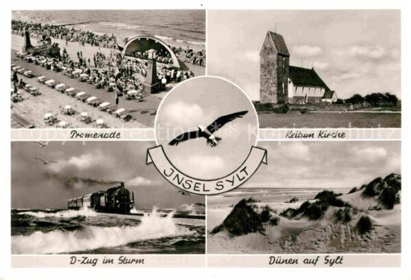 Insel Sylt Promenade Keitum Kirche D_Zug im Sturm