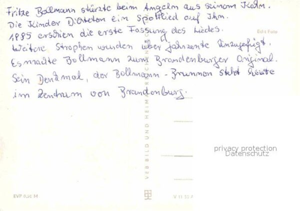 Brandenburg Havel Fritze Bollmann Brunnen – Bild 2