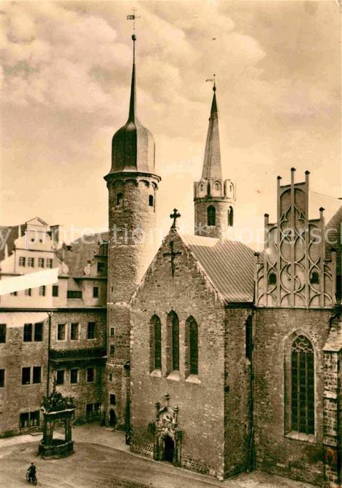 Merseburg Saale Schlosshof mit Dom und Ostflügel