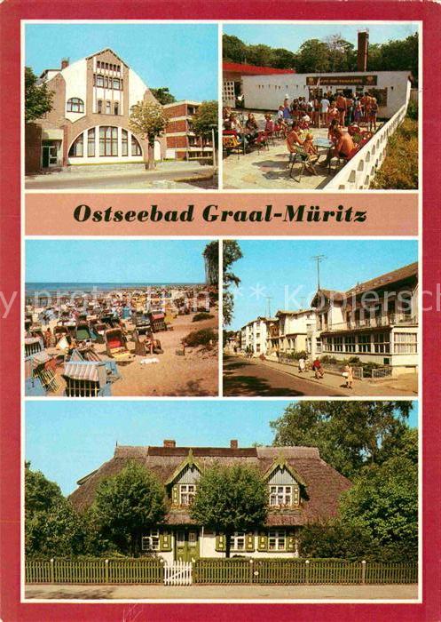 Graal-Mueritz Ostseebad Strandperle Cafe Terrasse Strand Rosa L