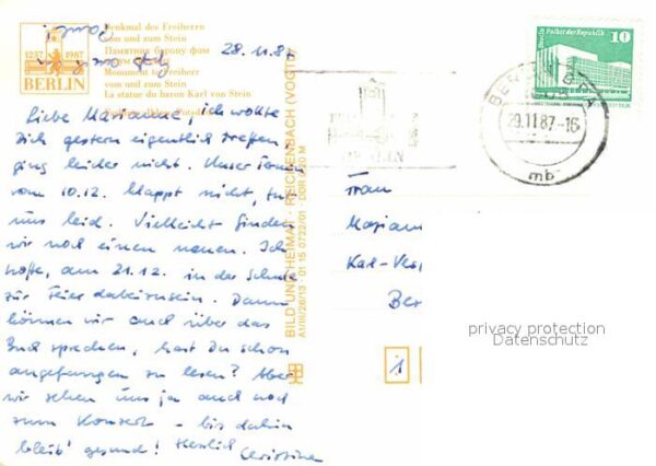 Berlin Denkmal des Freiherrn vom und zum Stein – Bild 2