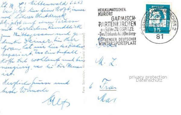 Mittenwald Bayern Obermarkt mit Pfarrkirche – Bild 2