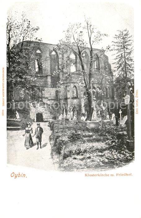 Oybin Klosterkirche mit Friedhof