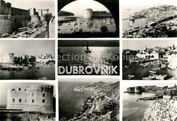 Dubrovnik Ragusa Fliegeraufnahme Hafen