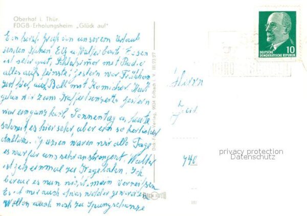 Oberhof Thueringen Erholungsheim Glück auf – Bild 2