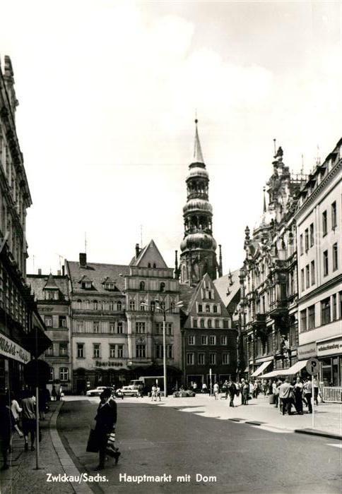 Zwickau Sachsen Hauptmarkt mit Dom