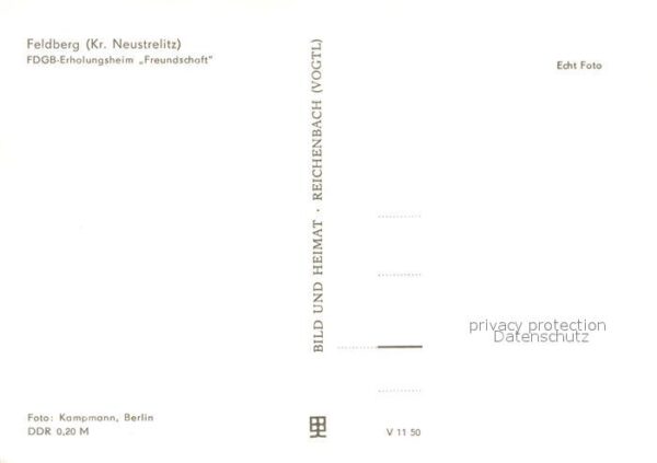 Feldberg Mecklenburg Erholungsheim Freundschaft – Bild 2