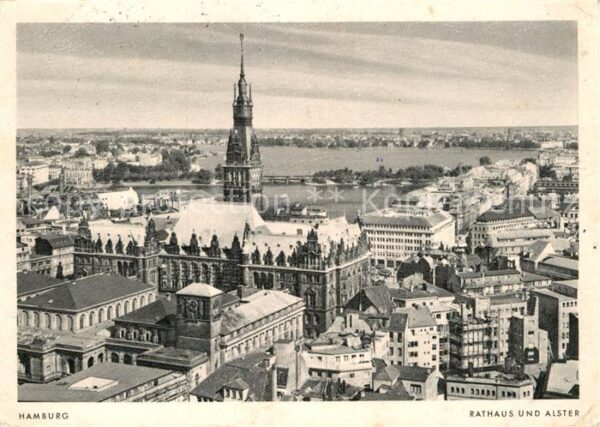 Hamburg Rathaus und Alster