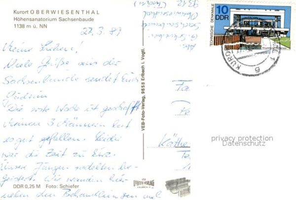 Oberwiesenthal Erzgebirge Höhensanatorium Sachsenbaude – Bild 2