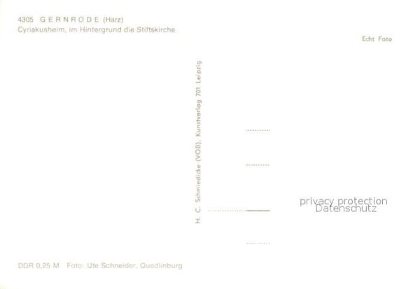Gernrode Harz Cyriakusheim Stiftskirche – Bild 2