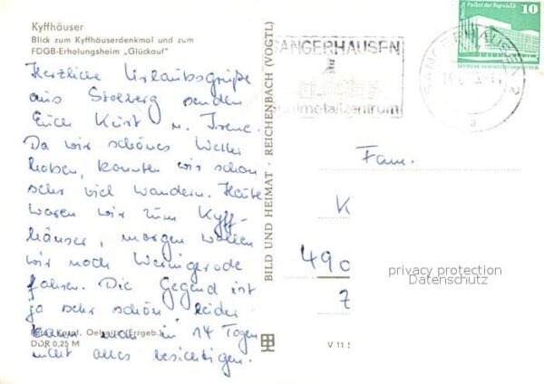 Kyffhaeuser Kyffhäuserdenkmal zum Erholungsheim Glü – Bild 2