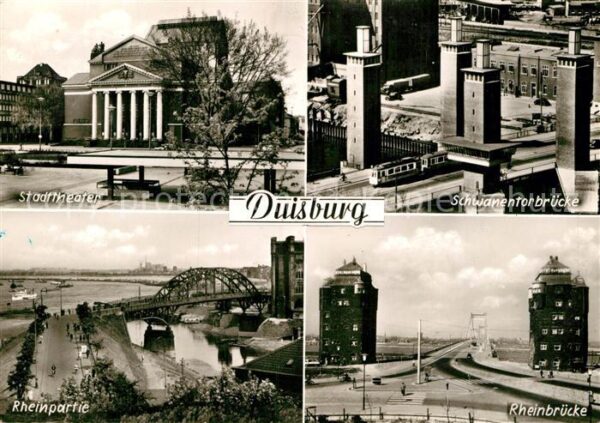 Duisburg Ruhr Stadttheater Schwanentorbrücke Rheinbrü