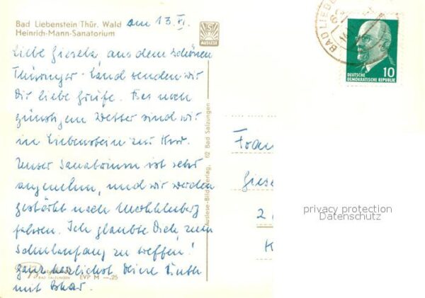 Bad Liebenstein Heinrich Mann Sanatorium – Bild 2