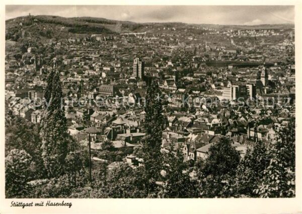 Stuttgart Fliegeraufnahme mit Hasenberg