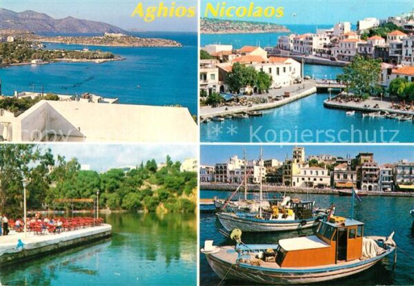 Agios Nikolaos Panorama Promenade Fischerboote