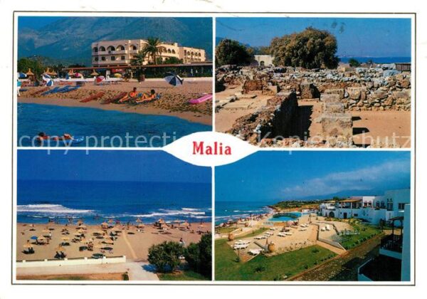 Malia Stalida Strand Bucht Park Grabungsstätte