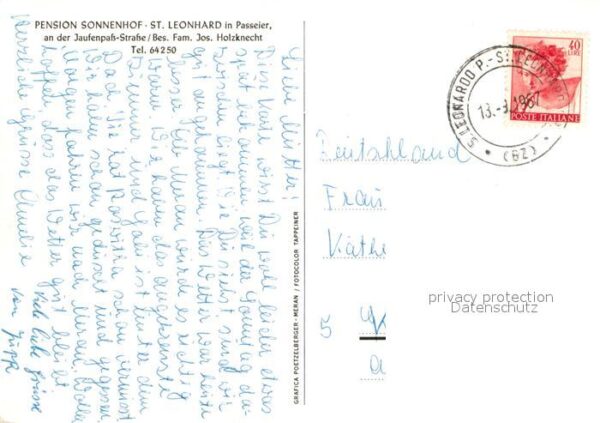 St Leonhard Passeier Pension Sonnenhof – Bild 2
