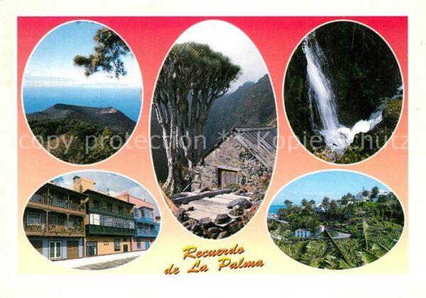 La Palma Canarias Vulkan Wasserfall Palmengarten Hütte