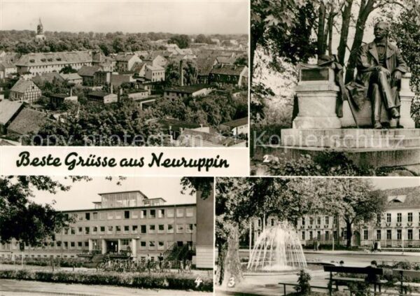 Neuruppin Fontane Denkmal Karl Marx Platz Polikli