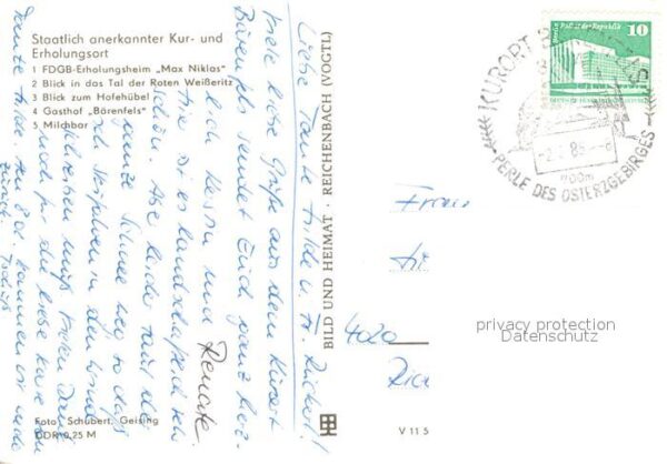 Baerenfels Erzgebirge Erholungsheim Max Niklas Tal der Roten – Bild 2