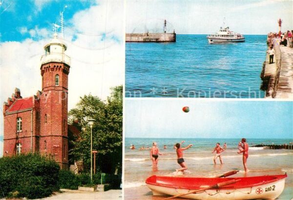 Ustka Kirche Hafeneinfahrt Strand