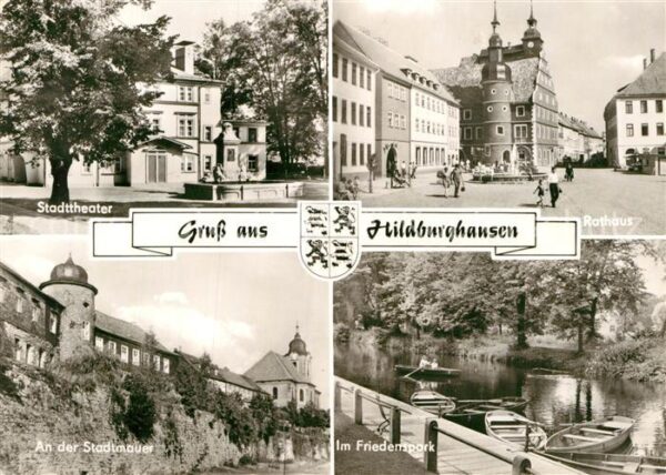 Hildburghausen Rathaus Stadttheater Stadtmauer Frieden