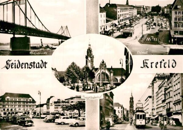 Krefeld Ostwall Rheinbrücke Rheinstrasse Bahnho