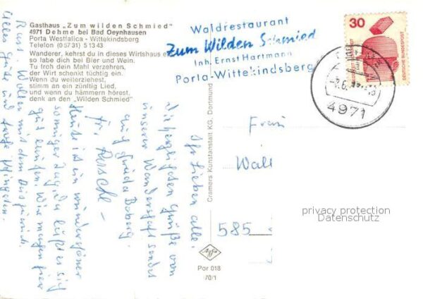 Dehme Gasthaus zum wilden Schmied Kaiser Wilh – Bild 2