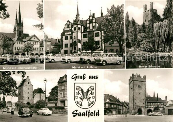 Saalfeld Saale Marktplatz Johanniskirche Rathaus Saalt