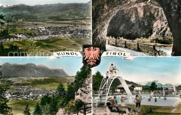 Kundl Gesamtansicht mit Alpenpanorama Freibad
