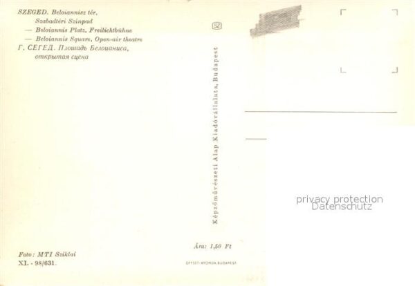 Szeged Beloiannisz ter Szabadteri Szinpad Plat – Bild 2