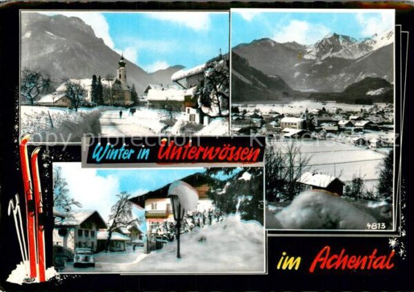 Unterwoessen Winterpanorama Alpen