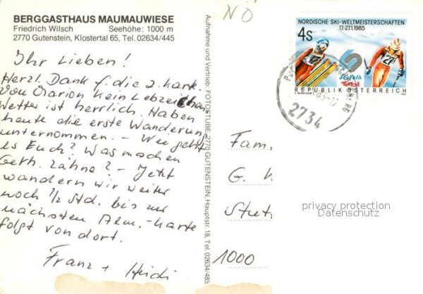 Gutenstein Niederoesterreich Berggasthaus Maumauwiese – Bild 2