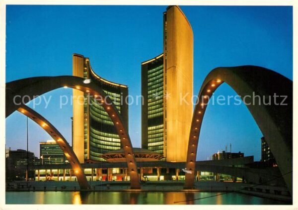Toronto Canada City Hall and Nathan Phillips Square at
