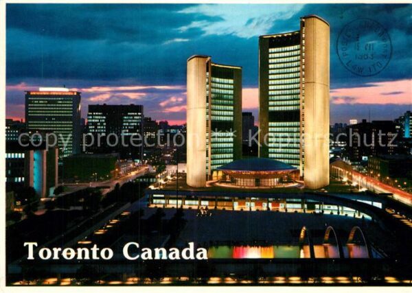 Toronto Canada City Hall and Nathan Phillips Square at