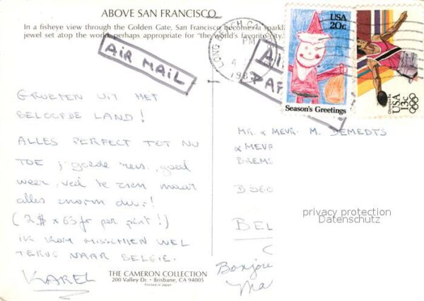 San Francisco California In a fisheye view through the Golden Ga – Bild 2