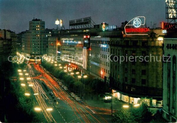 Beograd Belgrad Terazije Nachtaufnahme