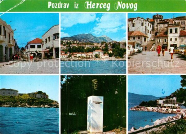 HERCEG NOVI Hercegnovi Montenegro Teilansichten Küstenstadt Denkmal Büste