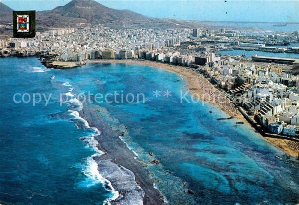 Las Palmas Gran Canaria Playa Las Canteras vista aerea