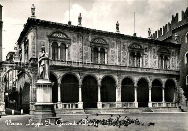Verona Veneto Loggia fra Giocondo Dante Monumento
