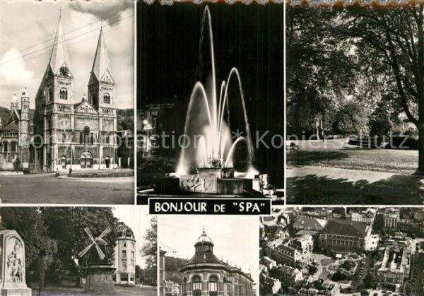 Spa Liege Kirche Fontäne Park Mühle Fliegeraufnah