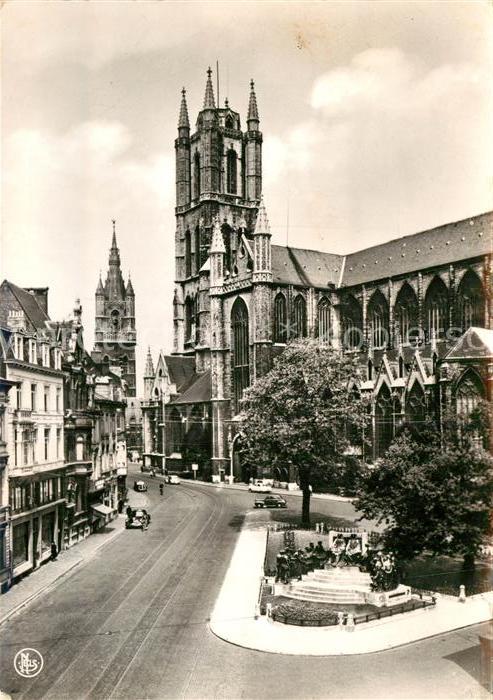 Gand Belgien Cathedrale Saint Bavon et Beffroi
