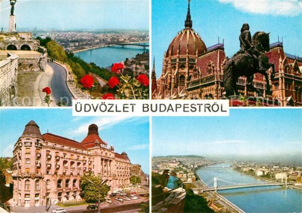 Budapest Stadtpanorama Blick über die Donau Hote