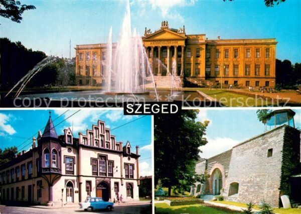 Szeged Museum Fontäne Gebäude Stadtmauer