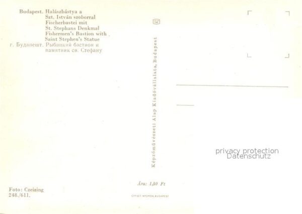Budapest Halaszbastya a Szt Istvan szoborral Fis – Bild 2