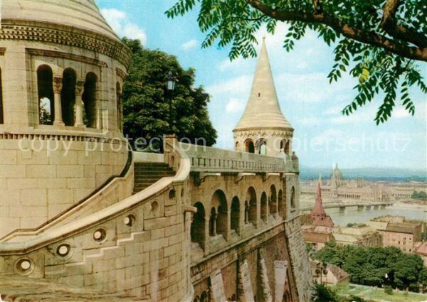 Budapest Kilatas a Halaszbastyarol Aussicht von