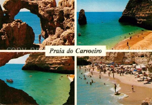 Praia do Carvoeiro Bucht Strand Felsen