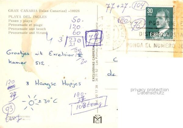 Playa del Ingles Paseo y playa Strand Promenade Palmen – Bild 2