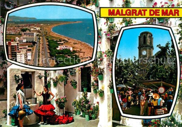 Malgrat de Mar Panorama Costa Dorada Kirche Markt Span